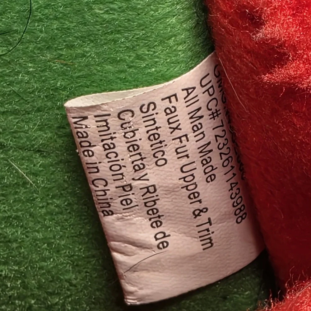 Dr. Seuss The Grinch & Cindy Lou Who Slippers House Shoes Size 11/12 Lot Of 2 Pr